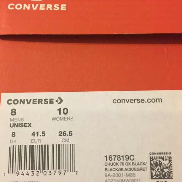 Todd Snyder x Converse Chuck 70 Ox sz 8 M (unisex) - Picture 4 of 5
